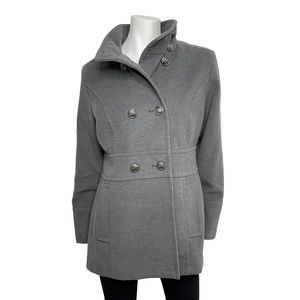 Women's Vintage Gray Double Breasted Pea Coat Car Jacket by Liz Claiborne